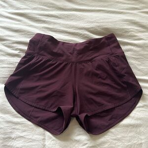 LULULEMON Speedup Shorts Burgundy Color Size 2 (Tall/Long)